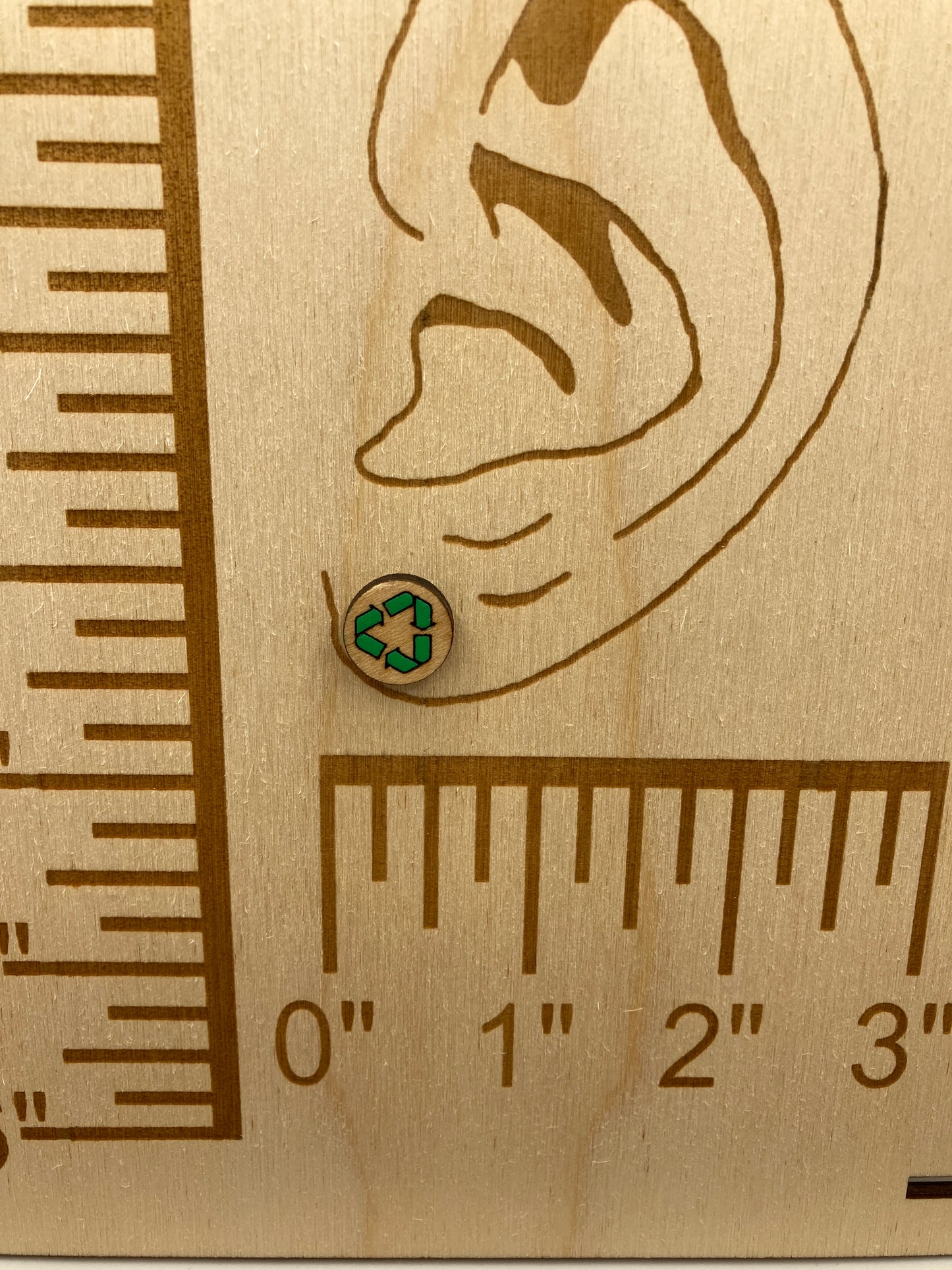 Recycle Symbol Stud