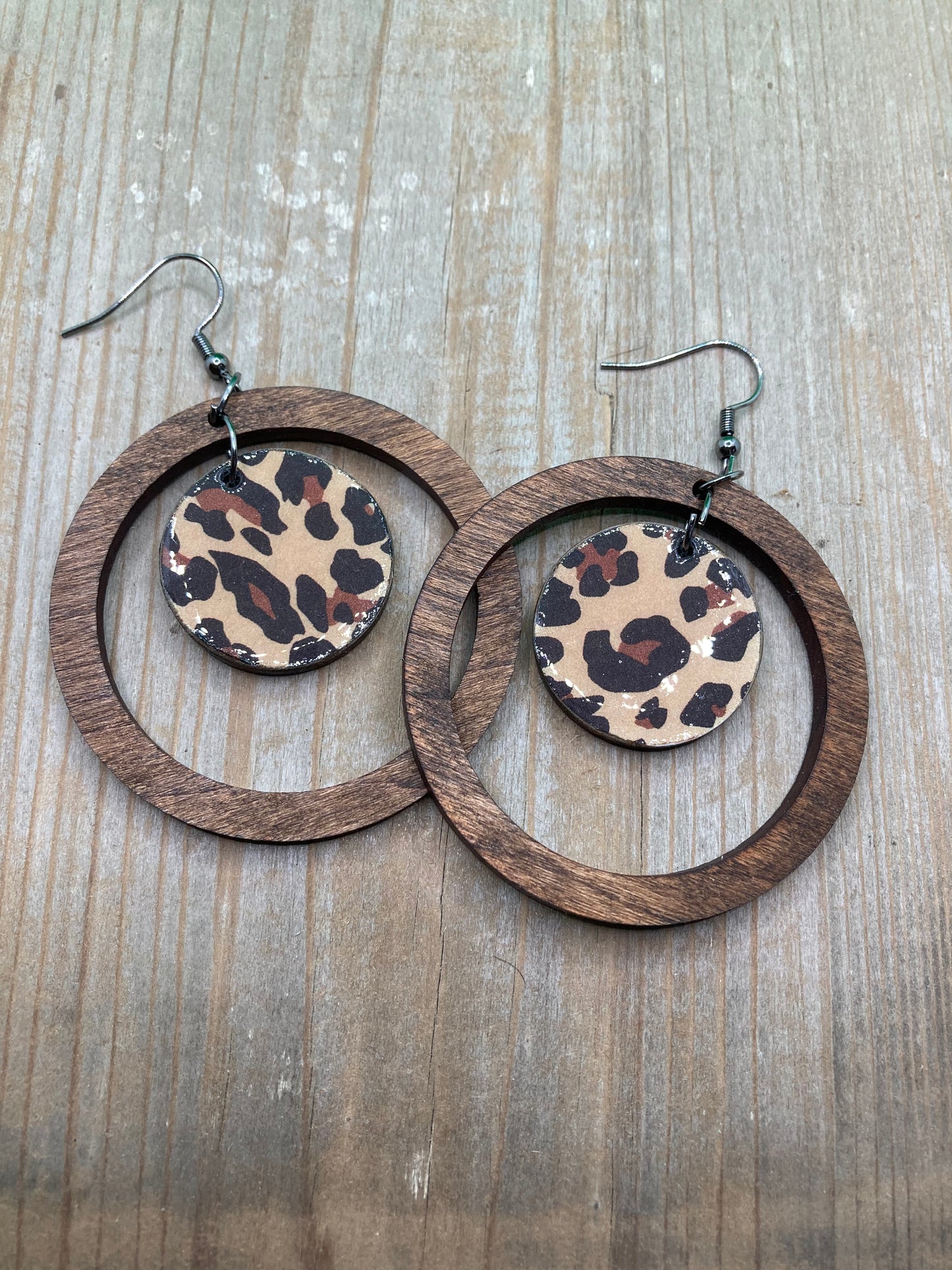 Wood Hoops with Decorative Center - Fall