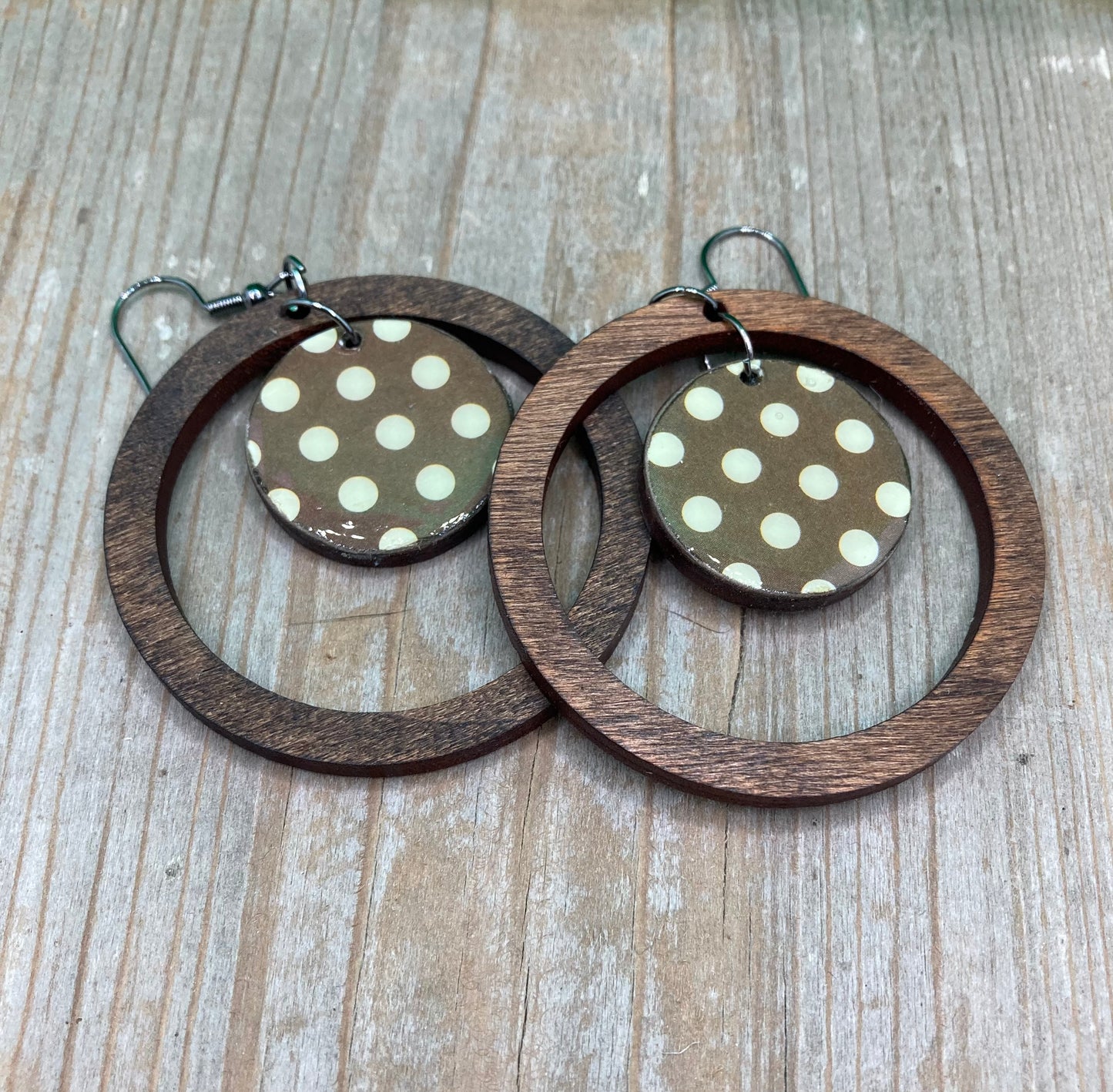 Wood Hoops with Decorative Center - Fall