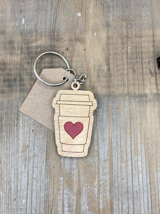 Love Coffee Keychain