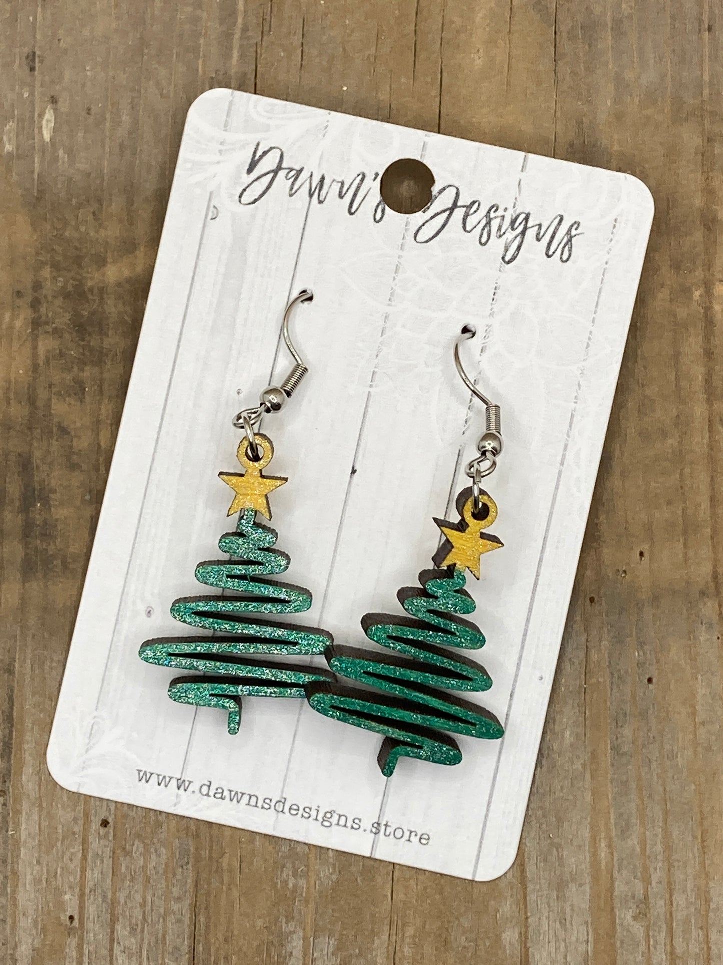 Swirl Christmas Tree Dangle