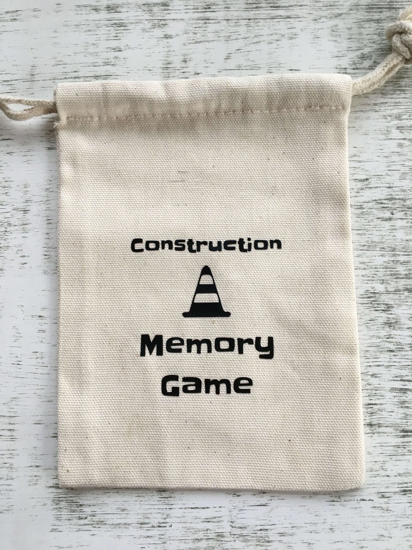Construction Memory Game with Storage Bag