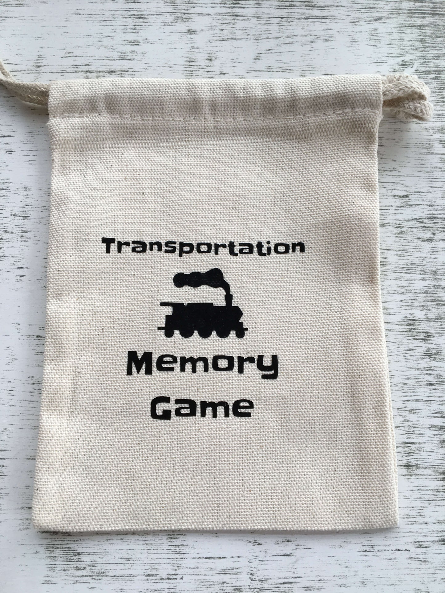 Transportation Memory Game with Storage Bag
