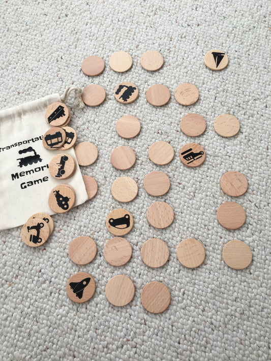 Transportation Memory Game with Storage Bag